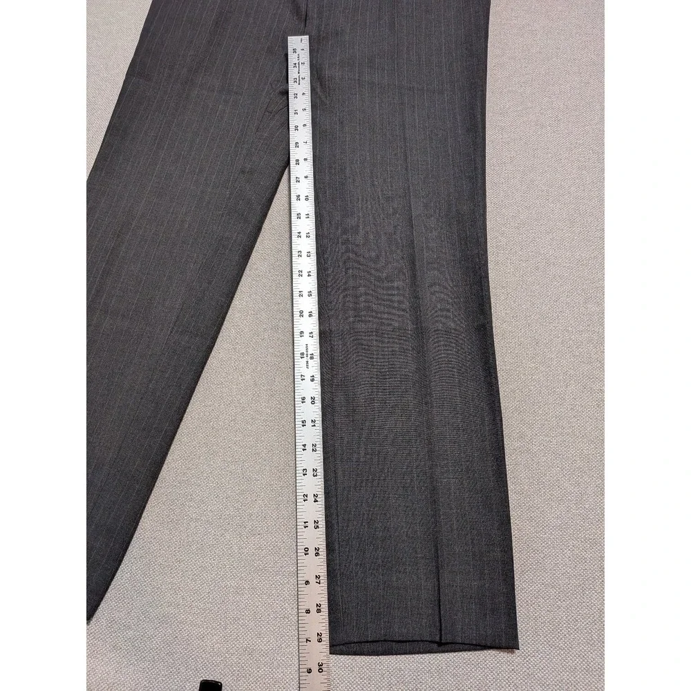 C&R Clothiers Men's 46L 2 Piece Suit Gray Pinstripe Wool Union USA Made Vintage